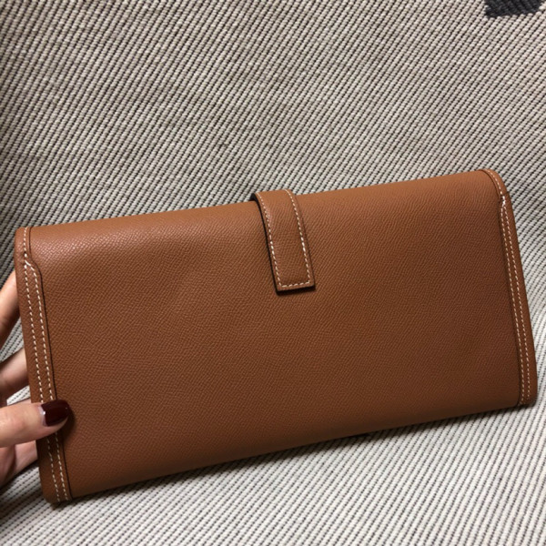 HOT SALE HERMES JIGE 29CM CLUTCH ALL HANDMADE