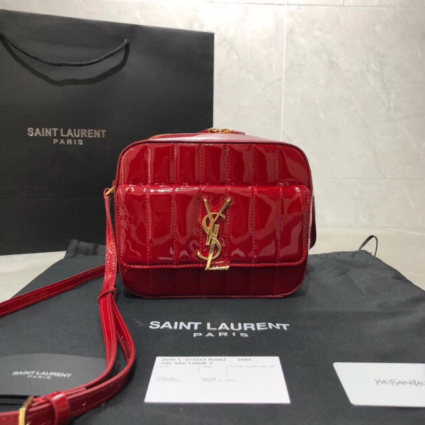 HOT SALE YSL Vicky Patent leather