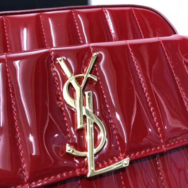 HOT SALE YSL Vicky Patent leather