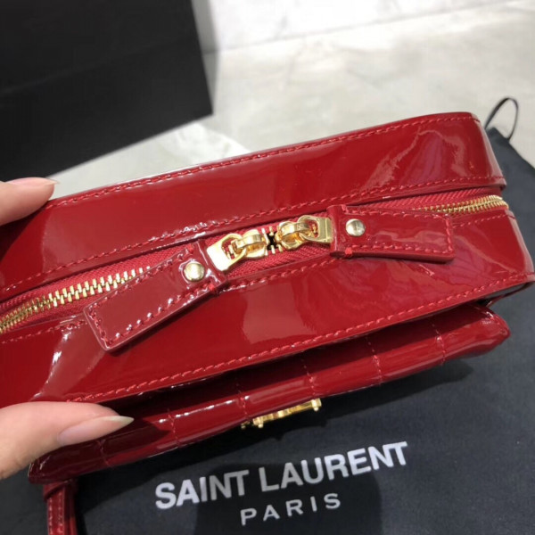 HOT SALE YSL Vicky Patent leather