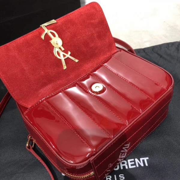 HOT SALE YSL Vicky Patent leather