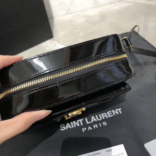 HOT SALE YSL Vicky Patent leather