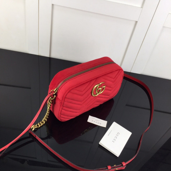 Gucci GG Marmont velvet small shoulder bag