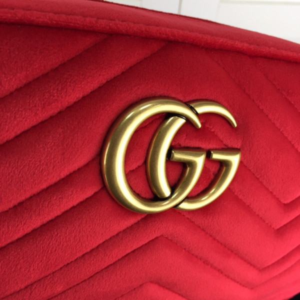 Gucci GG Marmont velvet small shoulder bag