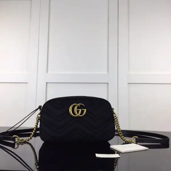 Gucci GG Marmont velvet small shoulder bag