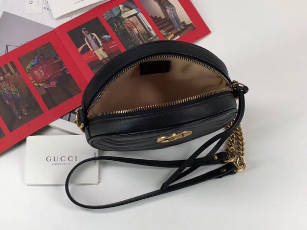 HOT SALE Gucci GG Marmont mini round shoulder bag