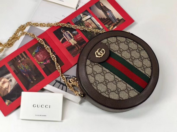 HOT SALE Gucci Ophidia mini GG round shoulder bag