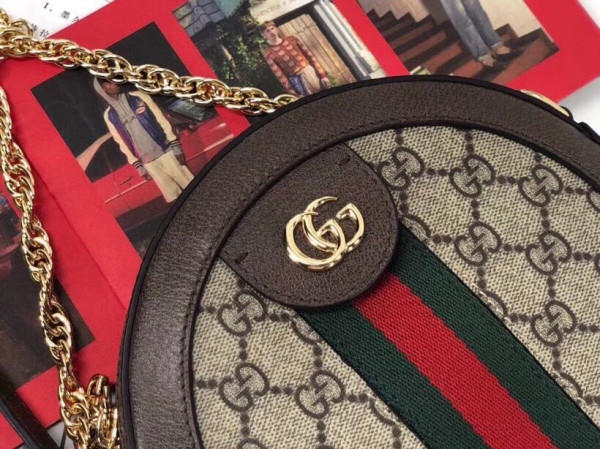 HOT SALE Gucci Ophidia mini GG round shoulder bag