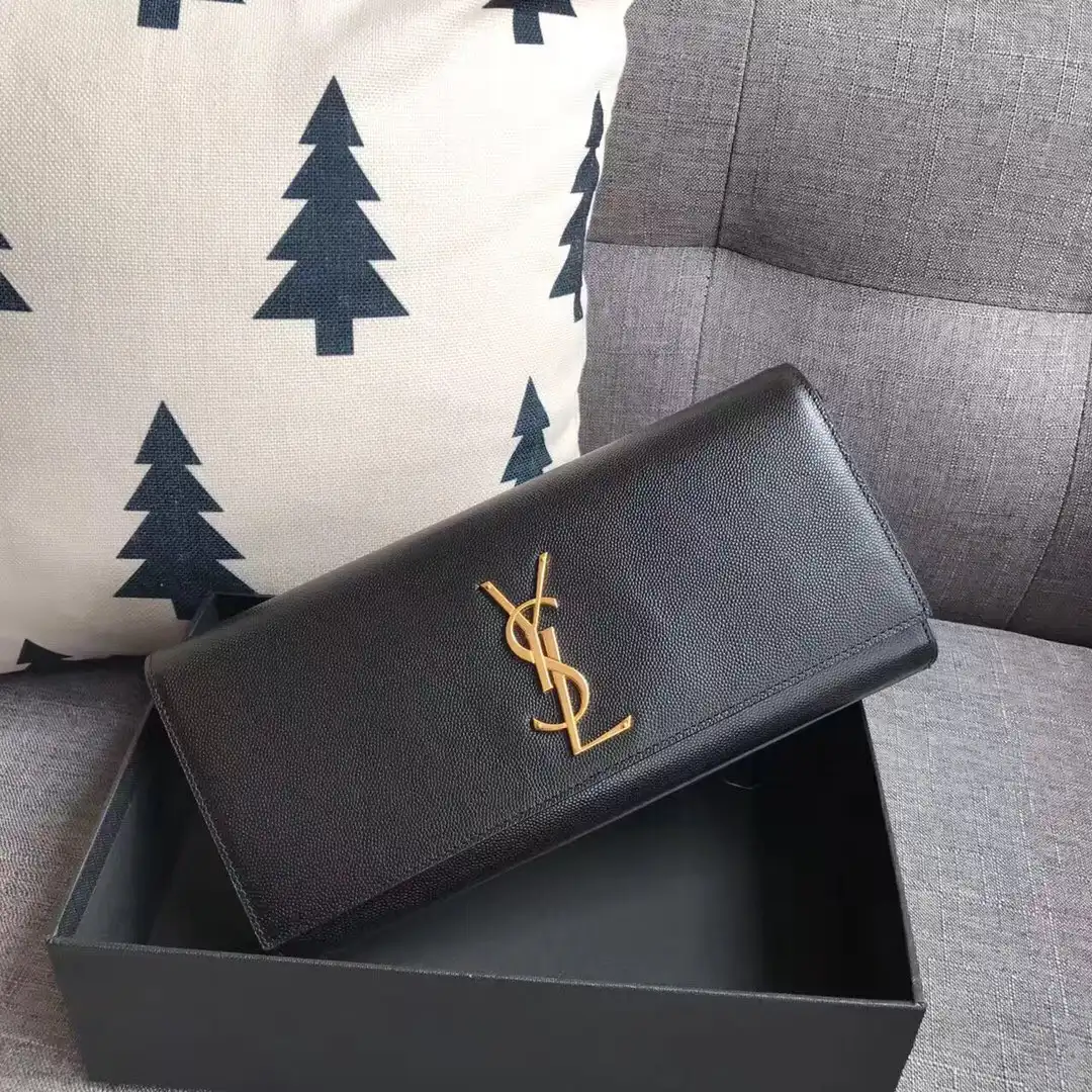 REP YSL Wallet Caviar