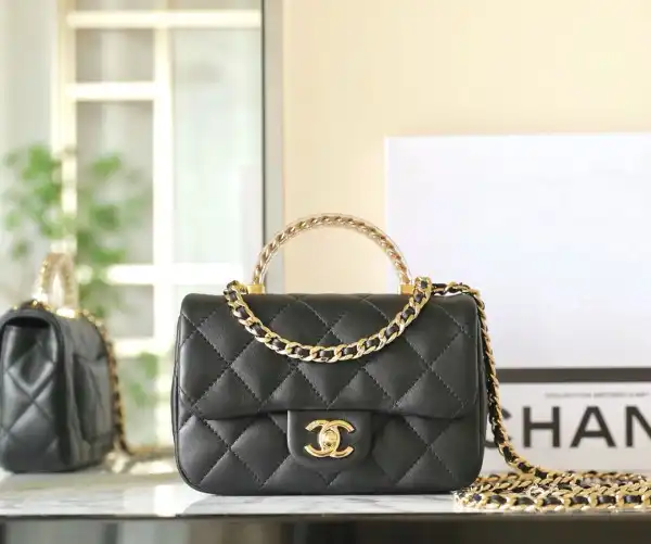 First bag ru CHANEL FLAP BAG WITH TOP HANDLE