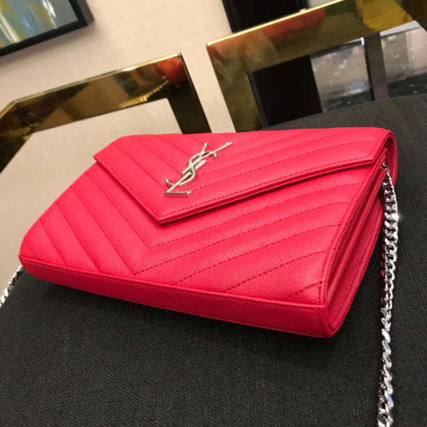 HOT SALE YSL CASSANDRE MATELASSÉ CHAIN WALLET