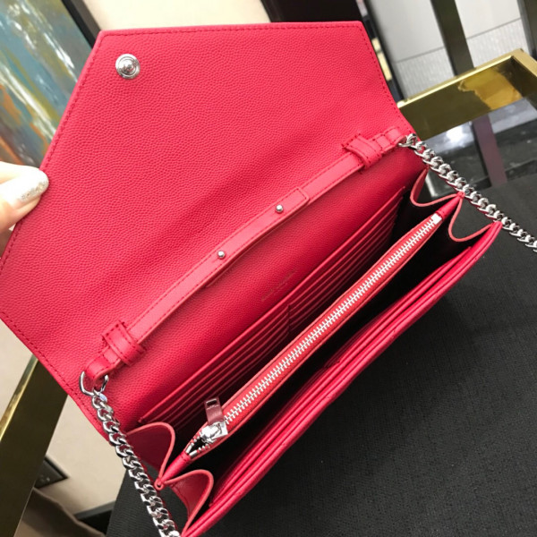 HOT SALE YSL CASSANDRE MATELASSÉ CHAIN WALLET