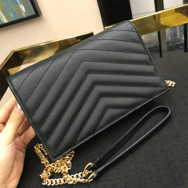 HOT SALE YSL CASSANDRE MATELASSÉ CHAIN WALLET