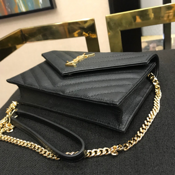 HOT SALE YSL CASSANDRE MATELASSÉ CHAIN WALLET