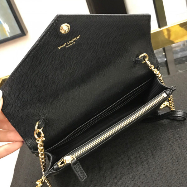 HOT SALE YSL CASSANDRE MATELASSÉ CHAIN WALLET