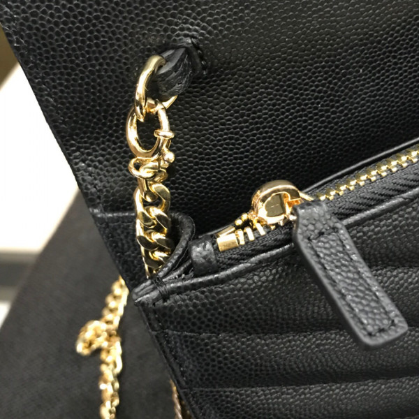 HOT SALE YSL CASSANDRE MATELASSÉ CHAIN WALLET