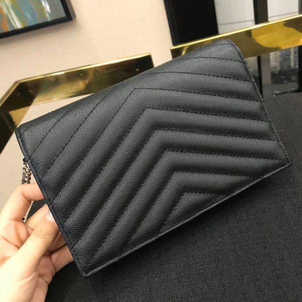 [FREE SHIPPING] YSL CASSANDRE MATELASSÉ CHAIN WALLET