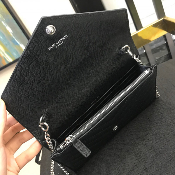 [FREE SHIPPING] YSL CASSANDRE MATELASSÉ CHAIN WALLET