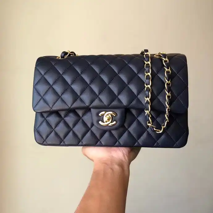 CHANEL Royalblue Lambskin 2.55 With Gold Hardware