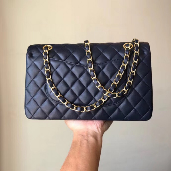 HOT SALE CL Royalblue Lambskin 2.55 With Gold Hardware