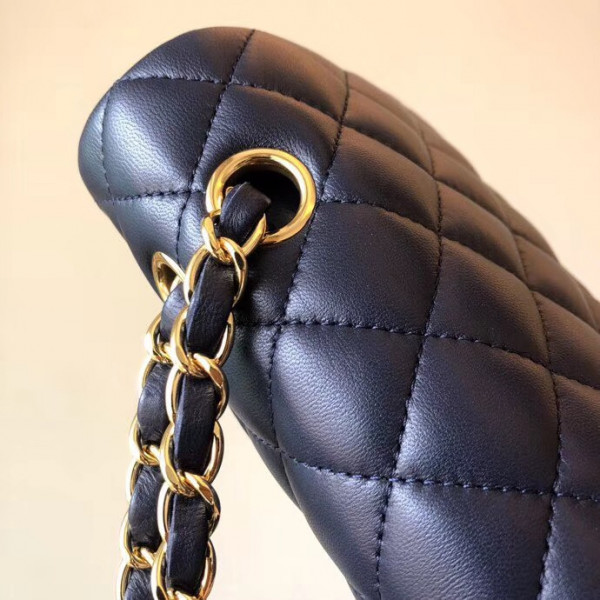 HOT SALE CL Royalblue Lambskin 2.55 With Gold Hardware