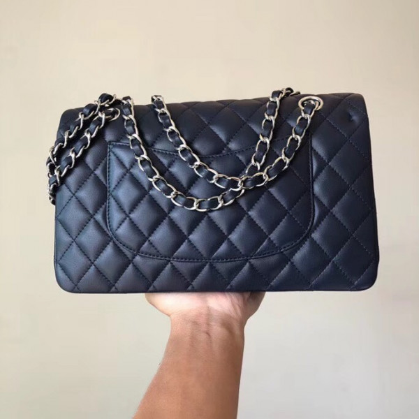 HOT SALE CL Royalblue Lambskin 25cm With Silver Hardware