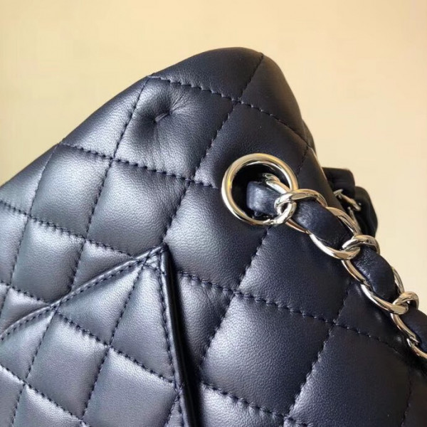 HOT SALE CL Royalblue Lambskin 25cm With Silver Hardware