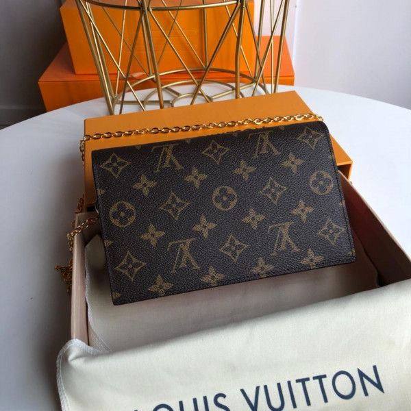 HOT SALE LOUIS VUITTON FLORE CHAIN WALLET