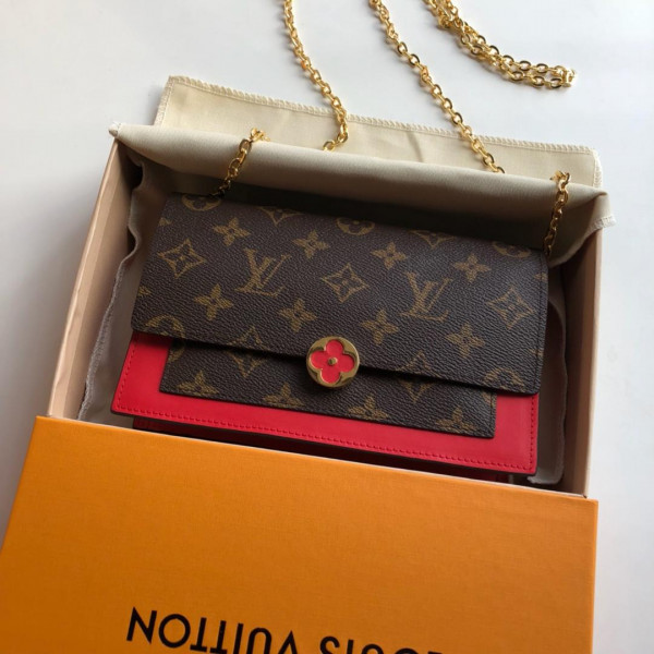 HOT SALE LOUIS VUITTON FLORE CHAIN WALLET