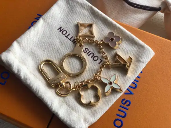 LOUIS VUITTON FLEUR DE MONOGRAM BAG CHARM CHAIN