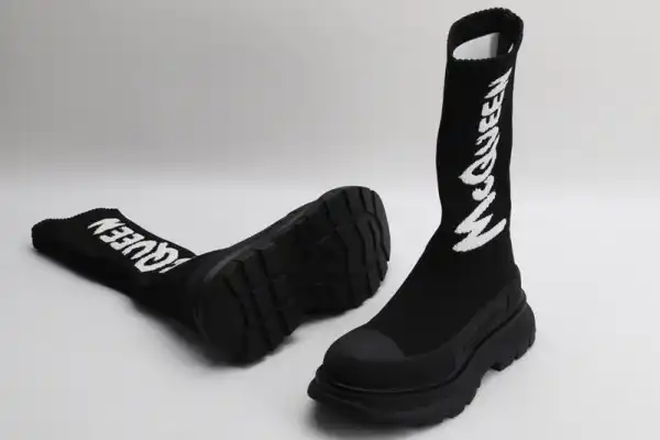 ALEXANDER MCQUEEN Graffiti Knit Tread Slick Boot