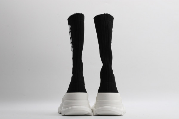 HOT SALE ALEXANDER MCQUEEN Graffiti Knit Tread Slick Boot