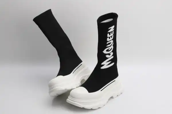 ALEXANDER MCQUEEN Graffiti Knit Tread Slick Boot