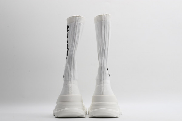 HOT SALE ALEXANDER MCQUEEN Graffiti Knit Tread Slick Boot