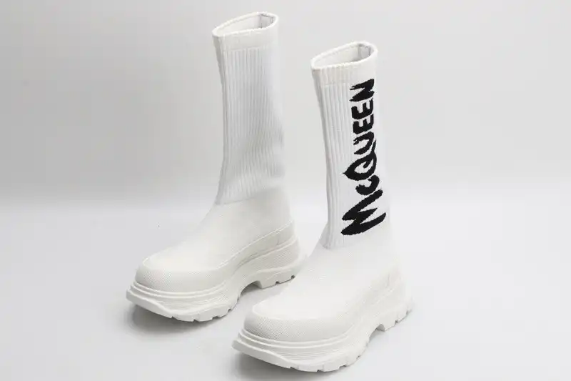 ALEXANDER MCQUEEN Graffiti Knit Tread Slick Boot