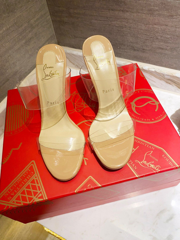 HOT SALE Christian Louboutin Just Nothing Illusion Red Sole Sandals