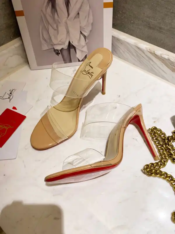 Christian Louboutin Just Nothing Illusion Red Sole Sandals