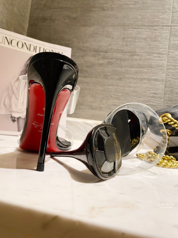 HOT SALE Christian Louboutin Just Nothing Illusion Red Sole Sandals