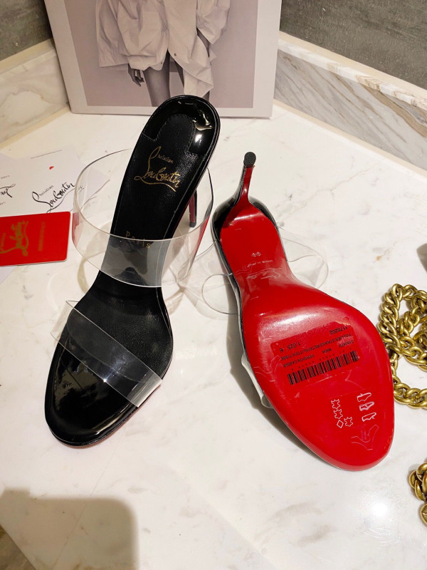 HOT SALE Christian Louboutin Just Nothing Illusion Red Sole Sandals