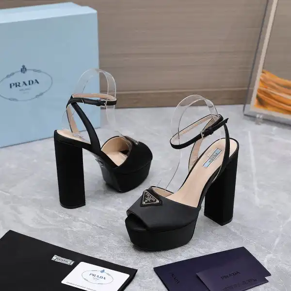 First bag ru prada patent leather platform sandals