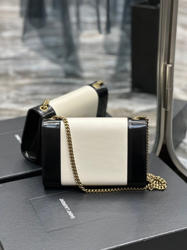 [FREE SHIPPING] YSL Kate small two-tone leather shoulder bag