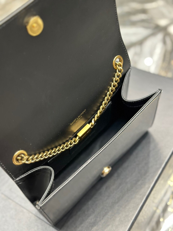 [FREE SHIPPING] YSL Kate small two-tone leather shoulder bag