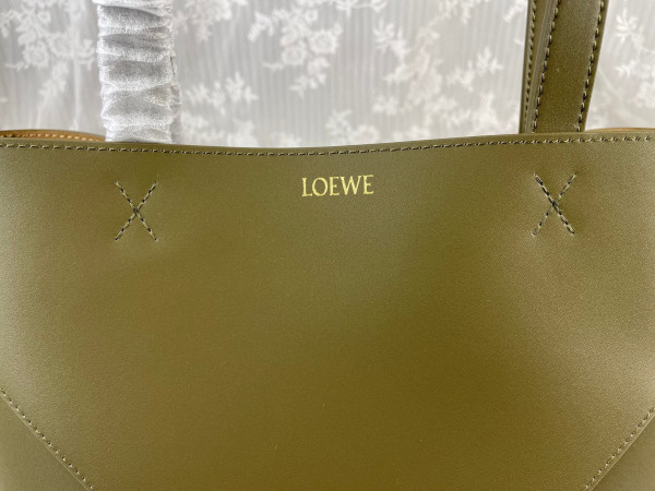 HOT SALE Lowee Puzzle Fold Tote in shiny calfskin