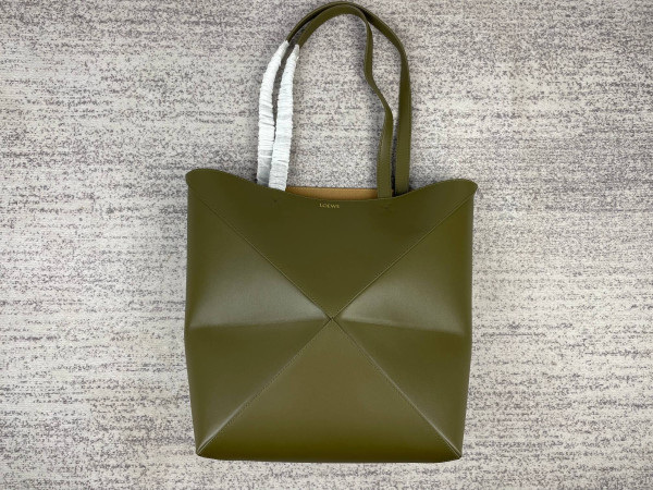 HOT SALE Lowee Puzzle Fold Tote in shiny calfskin