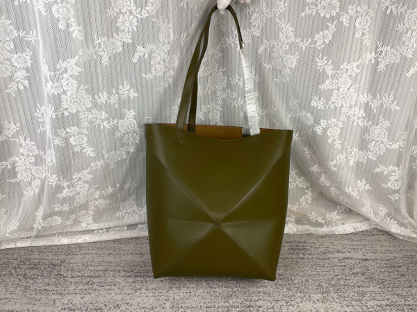 HOT SALE Lowee Puzzle Fold Tote in shiny calfskin