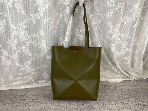 HOT SALE Lowee Puzzle Fold Tote in shiny calfskin