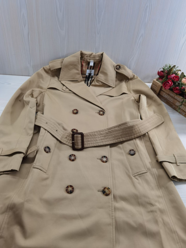 HOT SALE BURBERRY Mid-length Kensington Heritage Trench Coat