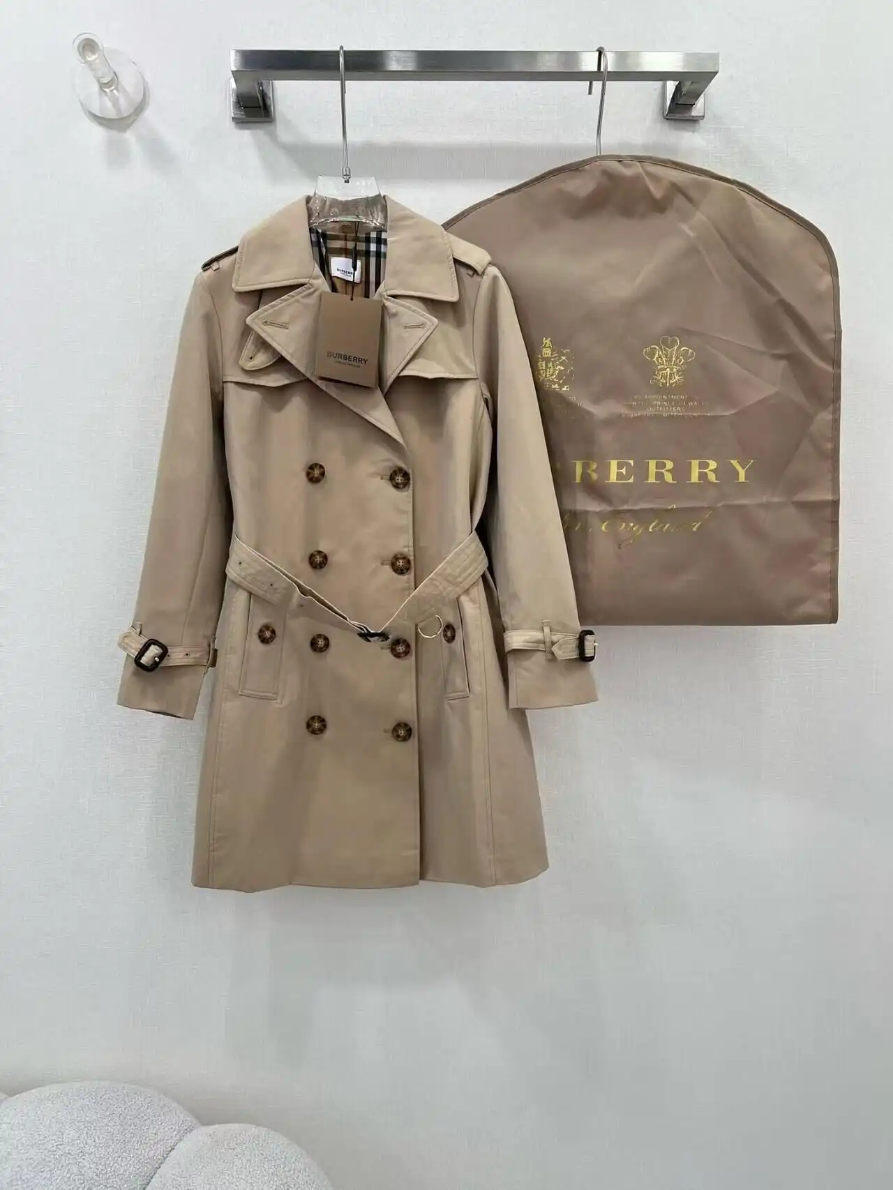 Firstbag Ru BURBERRY Mid-length Kensington Heritage Trench Coat