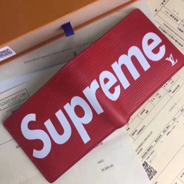 HOT SALE Louis Vuitton supreme pocket wallet