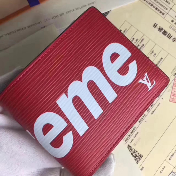 HOT SALE Louis Vuitton supreme pocket wallet